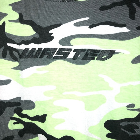 Wasted Paris neon green camp t shirt - Picture 2 of 5